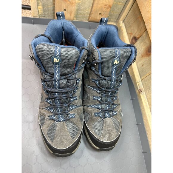 Merrell Mens Hiking Boots Castle Rock/Dark Denim Size 9.5M - Picture 3 of 7